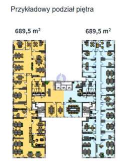 Mokotów lokal biurowy 689,50m2 do wynajęcia