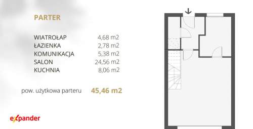 Dom 93 m blisko Poznania Skrajny segment Ogród 128 m 