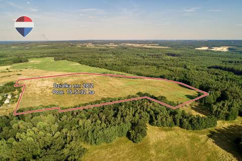 Duża działka rolna - 15.5132 ha, dopłaty 