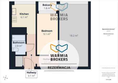 2-pokoje z oddzielną kuchnią i balkonem w centrum