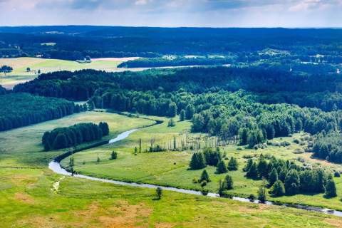 Rzeka Pasłęka - 250 m, Jezioro Gamerskie 1 km
