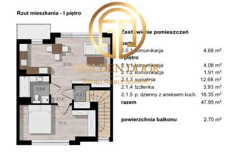 Mieszkanie na sprzedaż, 47,95 m2, Rzeszów