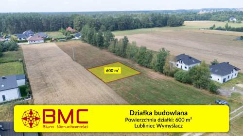 Działka budowlana Lubliniec Wymyślacz 600m2