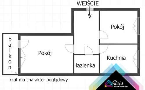 Duże 2 pokoje.Parter.Północ B.