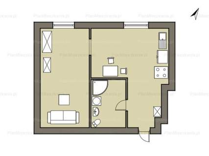 Duża kawalerka, 30 m2 - Chodkiewicza 2