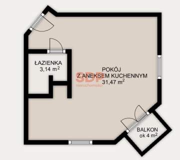 urokliwa kawalerka w odrestaurowanej kamienicy balkon
