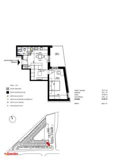 Apartament inwestycyjny 2-pokoje 42.4 m2 Ołtaszyn