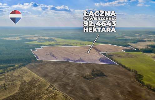 Działka rolna na sprzedaż aż 92,5 ha
