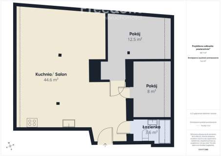 Przestronne 68,70 m 3 pokoje ogrzewanie gazowe