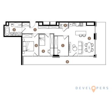 Apartament premium z tarasem 26 m2 w Centrum