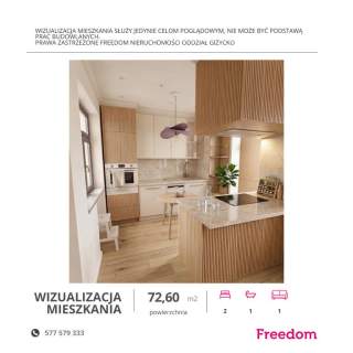 3-pokojowe mieszkanie 72,6 m ul. Konarskiego