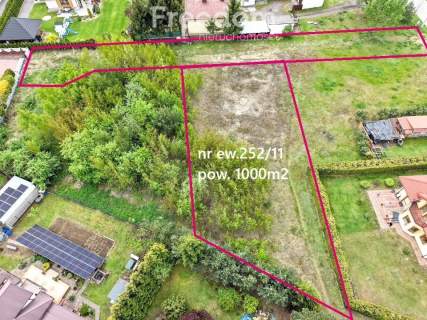 Działka budowlana 1000m2 z MPZP