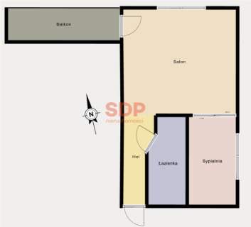 42 m2 2 pokoje Aneks Balkon loggia z widokiem na zieleń