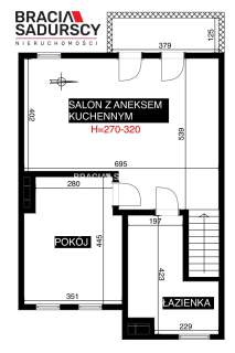 2-pok, 48 m ok. 60 m po podłodze , balkon
