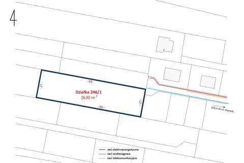 Działka budowlana 2630m2 z lasem