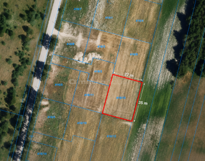 Działka budowlana 933 m WZ projekt domu