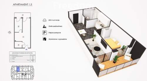 Apartament inwestycyjny 200 m od plaży Sarbinowo