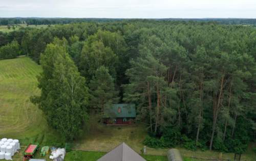 Domek ukryty w małym lesie, blisko rzeki, Cieciory gm. Turośl