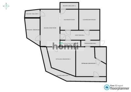 4 POKOJE 109 M 3 BALKONY ŚCISŁE CENTRUM