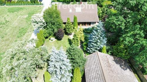 Dom z bali ogród zimowy 47 m duża działka
