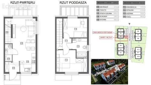 Dom szeregowy 64m2 ZIELONY ZAKĄTEK KRZYŻAŃSKIEGO