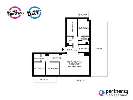 Trójstronne Sufit 2,8 Taras 56m 2 msc w hali