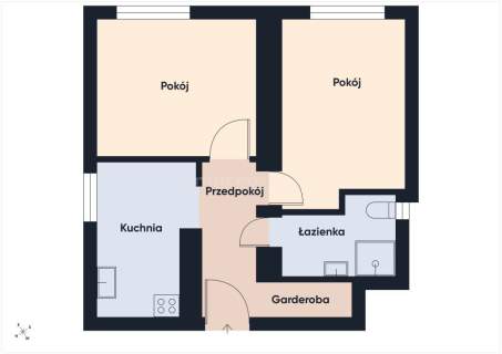 10 min od Uniwersytetu, 2 pokoje, 43 m2.