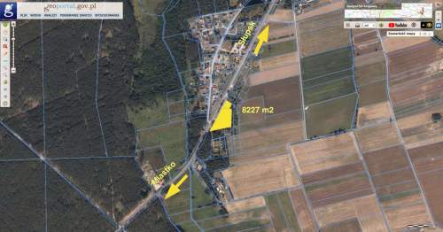 Działka inwestycyjna przy drodze DK-21.
