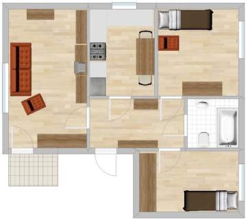 Krysta 3, Wola, 3 pokoje, balkon, parking, ochrona