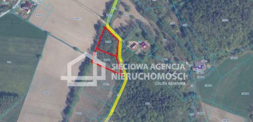 Działka przy lesie 0,1455 ha ul. Młyńska.