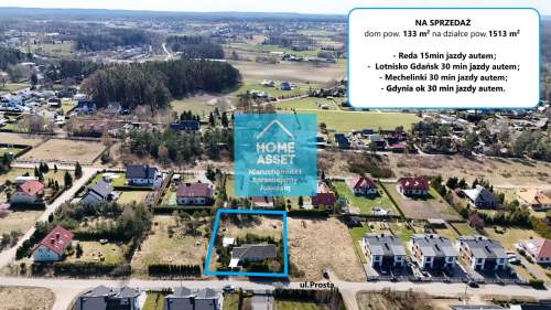 Dom 133m2 BOHO-Azyl w Zbychowie 1513m2 działka