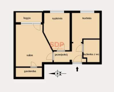 2 pokoje, kuchnia, balkon, garderoba,miejsce post., kom.lok.
