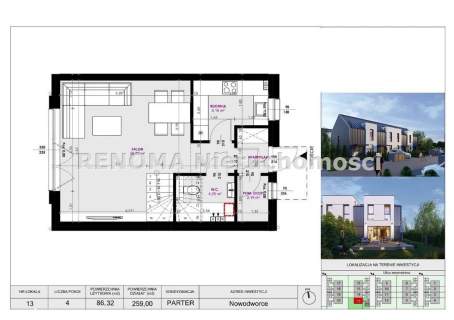  Aleja Spacerowa Szeregówki Nowodworce 86m2 