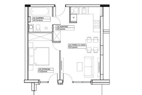 Apartamenty Jagiellońskie , 2 pokoje, 39m2