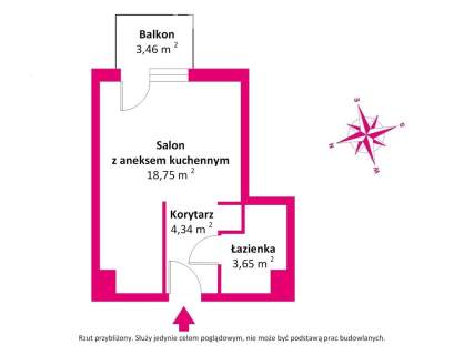 Nowoczesna kawalerka z balkonem Mokotów 