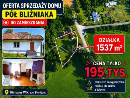 DOM Pół bliźniaka 71m2 ładna działka 1500m2