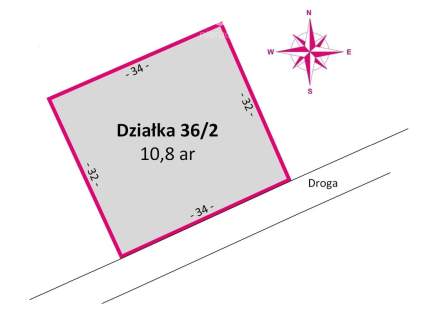 Działka z WZ na dom, 2 km od Sędziszowa Małp.