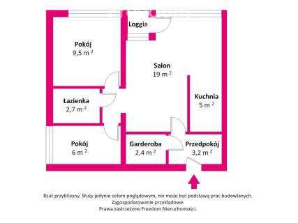 3 pokoje przy Metrze Pole Mokotowskie