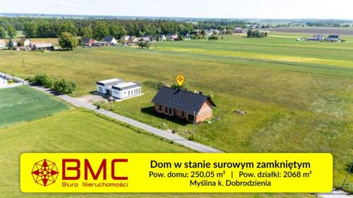 Myślina - dom do wykończenia z dużą działką