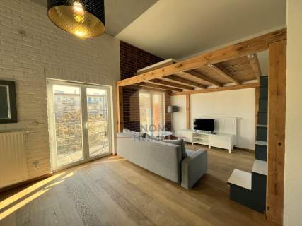 Loftowy apartament centrum parking antresola