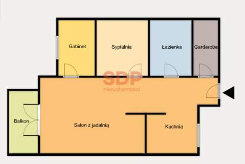 2 pokoje 51,93 m2 Loggia Wnętrze z klasą
