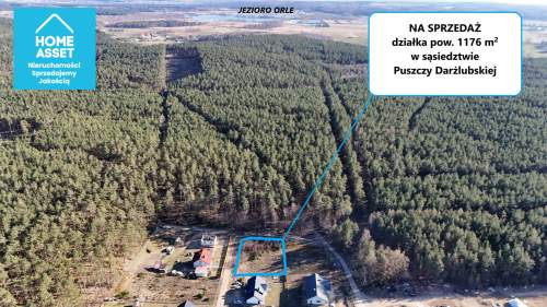 Warszkowo Działka przy lesie 1176 m