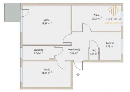 3 pokoje, 60,17 m , balkon i panorama Olsztyna