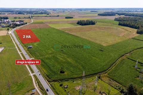 Działka inwestycyjna 2 ha przy DK66