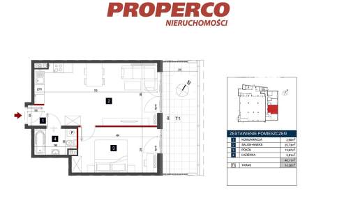 Nowe mieszkanie 2pok., 46m2, ul. 1 maja