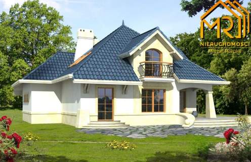 Dom jednorodzinny w stanie do wykończenia z dużą d