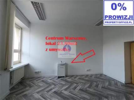 Śródmieście lokal biurowo-usługowy 23,80 m2 z umywalką, do wyna