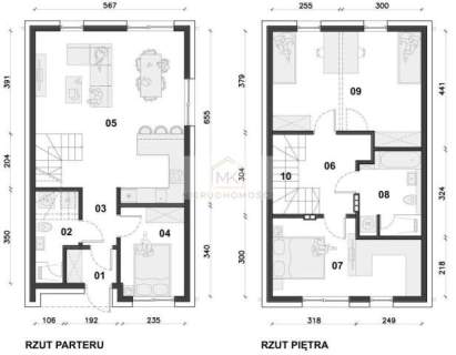 Nowoczesny dom 100 m2 Żłobizna Pompa ciepła Bez prowizji