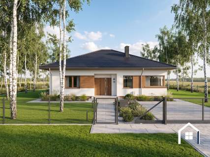 Parterowy dom z projektem Kwadra Błędowo, gm. Pomiechówek