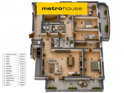 Apartament 5 Pokoi, 2 Balkony i Garaż w Cenie